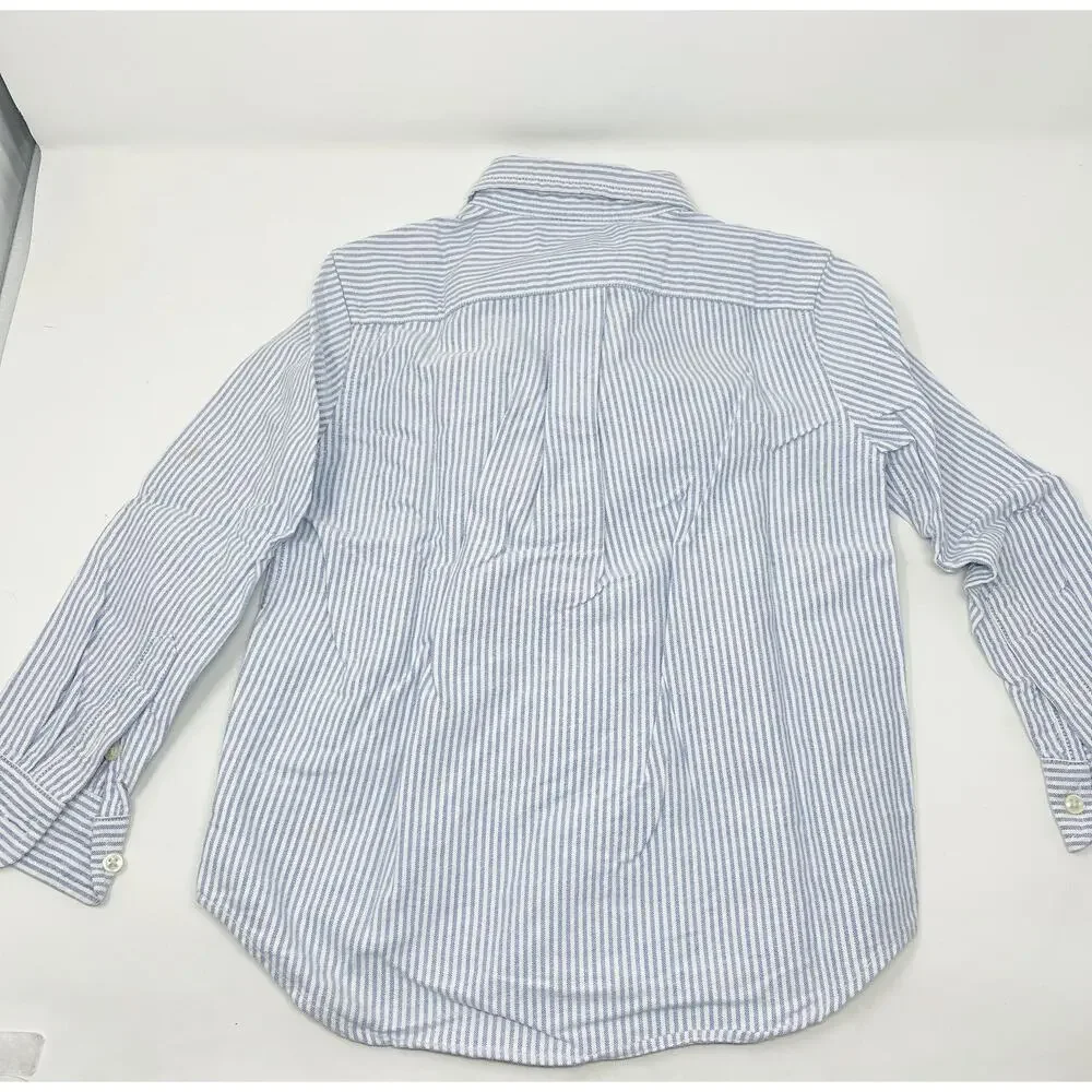 Ralph Lauren Boys Bundle of 2 Size 5 Button Down Shirts Blue White Striped Pink